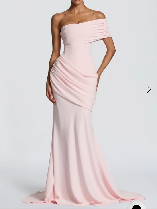 Baby Boo Dresses & Skirts - One-Shoulder BABYBOO Blush Pink Evening Gown